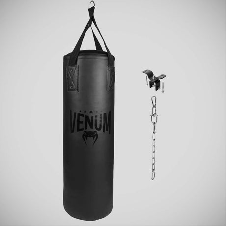 Black/Black Venum Origins Heavy Punch Bag Kit   