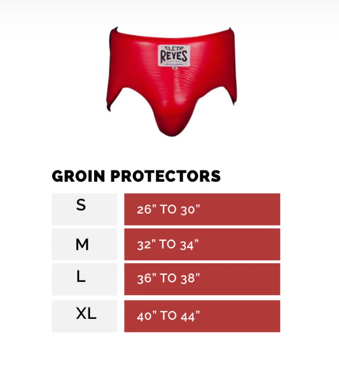 Cleto Reyes Groin Guard Size Guide