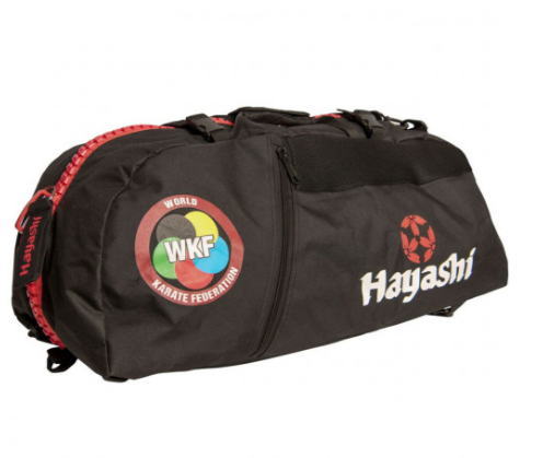 Hayashi WKF Sportsbag/Backpack Black/Red