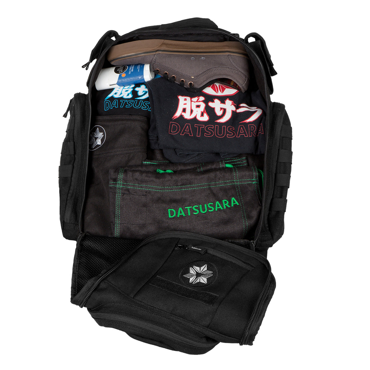 Black Datsusara Hemp 45L Battlepack Core Backpack   