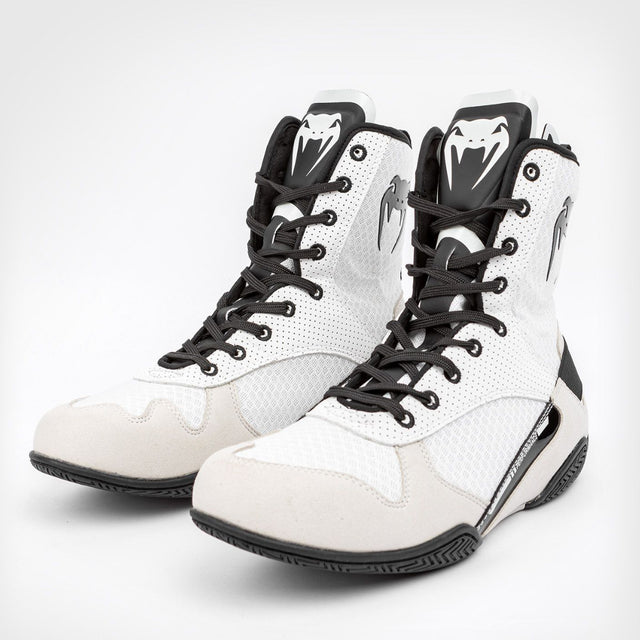 White/Black Venum Elite Boxing Boots   