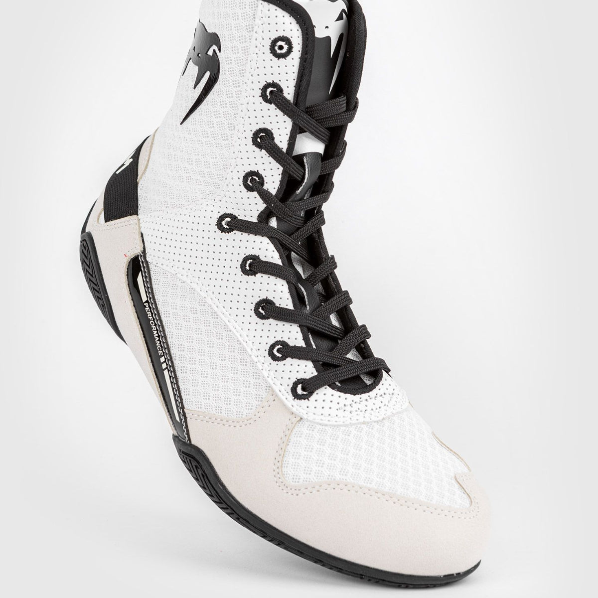 White/Black Venum Elite Boxing Boots   