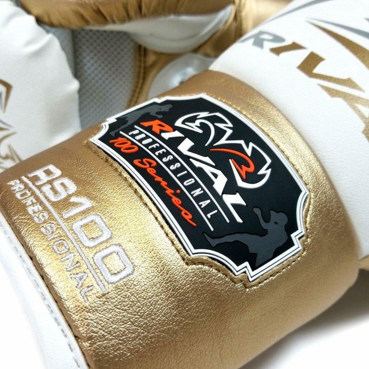 White/Gold Rival RS100 Professional Sparring Gloves   